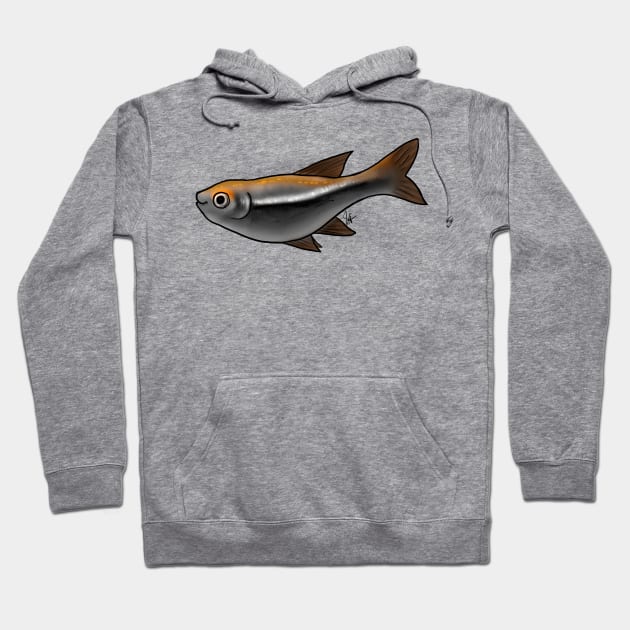 Fish - Tetras - Black Tetra Hoodie by Jen's Dogs Custom Gifts and Designs